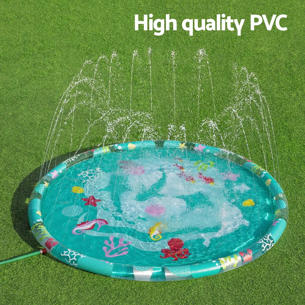 Bestway Kids Inflatable Pad Round Splash Pool Sprinkler Spray Toys Marine 165cm - Image 4