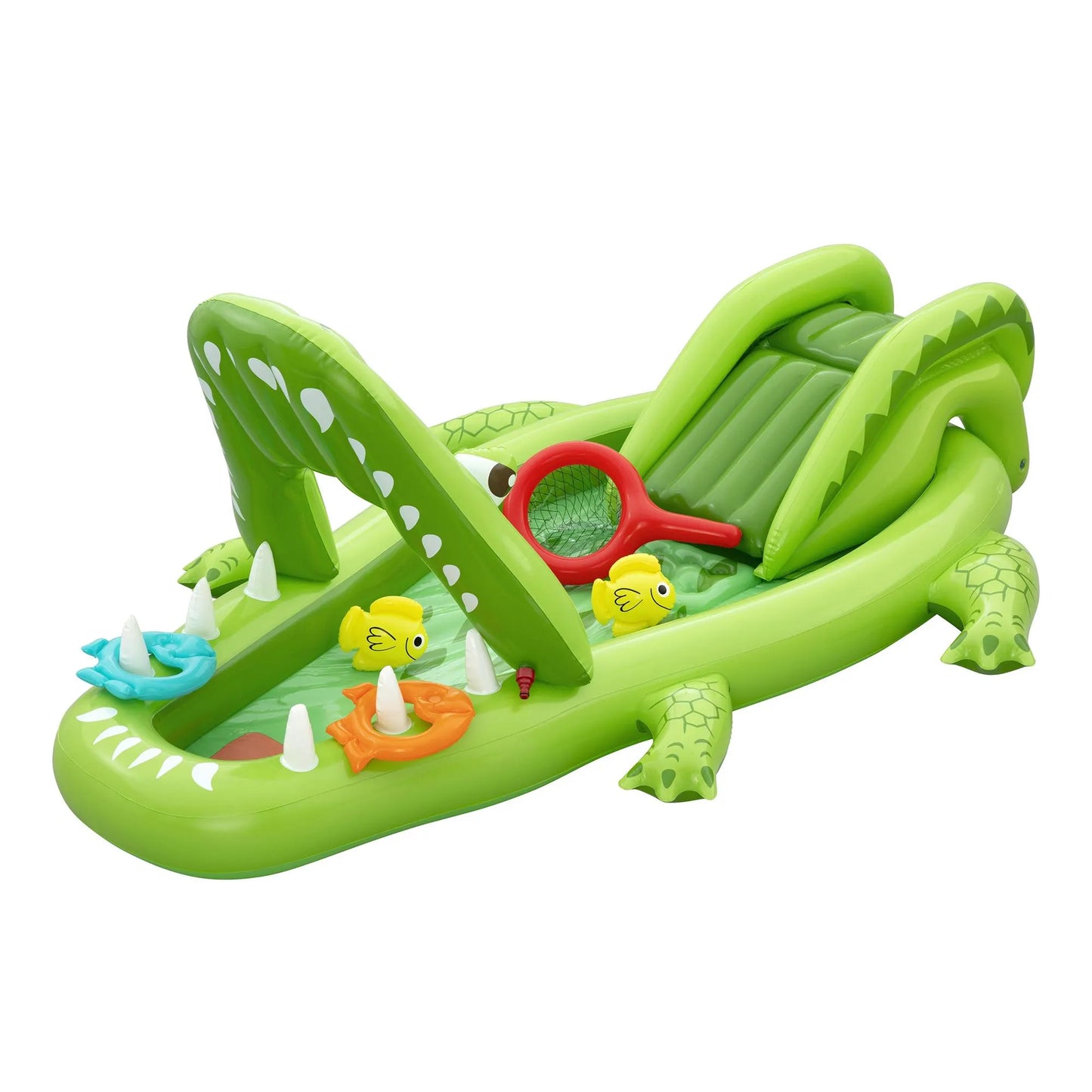 Bestway Inflatable Alligator Kids Play Pool with Slide 234cmx163cm Green - Image 9
