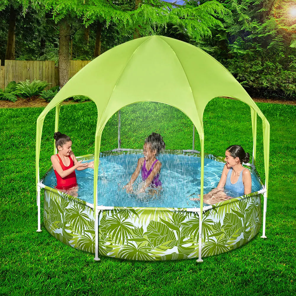 Bestway Kids Pool 244x51cm Steel Frame Swimming Play Pools Canopy 1688L - Image 8