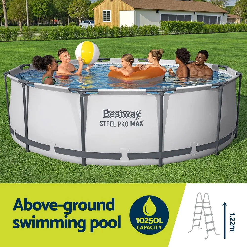 Bestway 366cm Swimming Pool Above Ground Pools Round Filter Pump Cover Ladder - Image 4