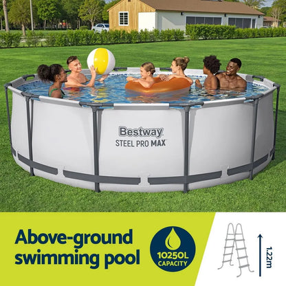 Bestway 366cm Swimming Pool Above Ground Pools Round Filter Pump Cover Ladder - Image 4