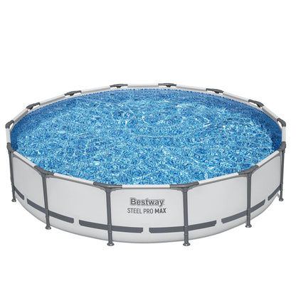 Bestway 427CM Swimming Pools Steel Above Ground Round Backyard Pool Set White - Image 2