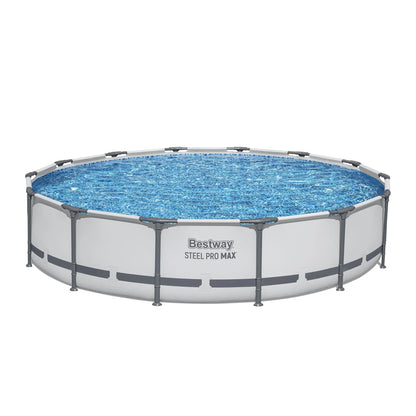 Bestway 427CM Swimming Pools Steel Above Ground Round Backyard Pool Set White - Image 4