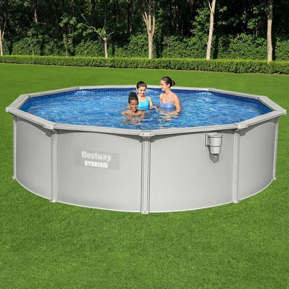 Bestway Swimming Pool Steel Frame Round Pool Set 457cm w/ Filter Ladder 17430L - Image 7