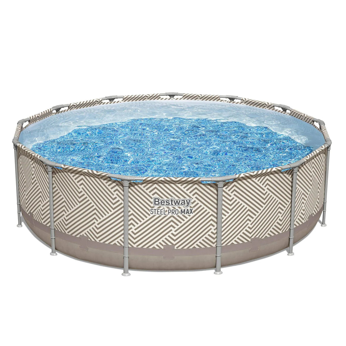 Bestway Swimming Pools 396cm x 107cm Steel Above Ground Canopy Backyard Pool Set White - Image 4