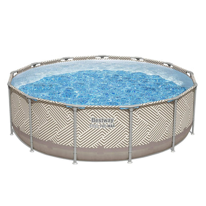 Bestway Swimming Pools 396cm x 107cm Steel Above Ground Canopy Backyard Pool Set White - Image 4