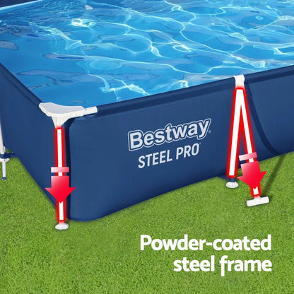 Bestway Swimming Pool 300x201x66cm Steel Frame Above Ground Pools 3300L - Image 5