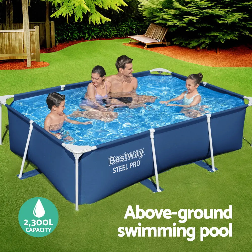 Bestway Swimming Pool 259x170x61cm Steel Frame Above Ground Pools 2300L - Image 4