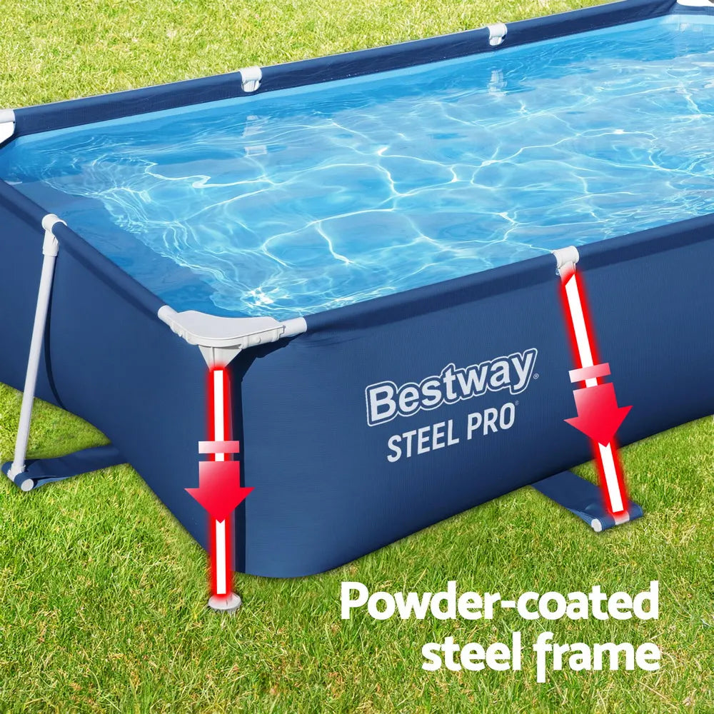 Bestway Swimming Pool 259x170x61cm Steel Frame Above Ground Pools 2300L - Image 5