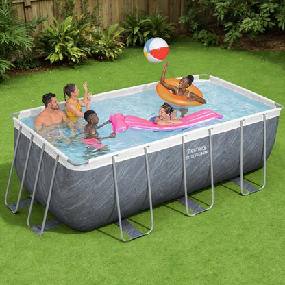 Bestway Swimming Pool 412x201x122cm Steel Frame Pool Set w/Pump Ladder - Image 7