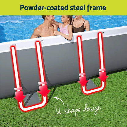 Bestway Swimming Pool Steel Frame Pool Set w/ Filter Pump Ladder Cover 488x244cm - Image 6