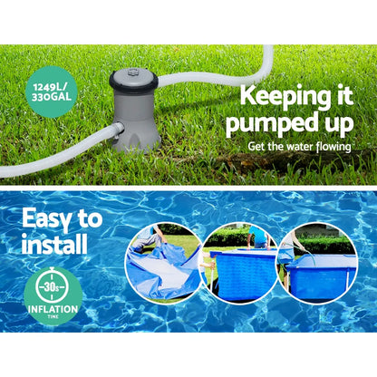 Bestway Swimming Pool 400x211x81cm Steel Frame Above Ground Pools w/ Filter Pump 5700L - Image 6
