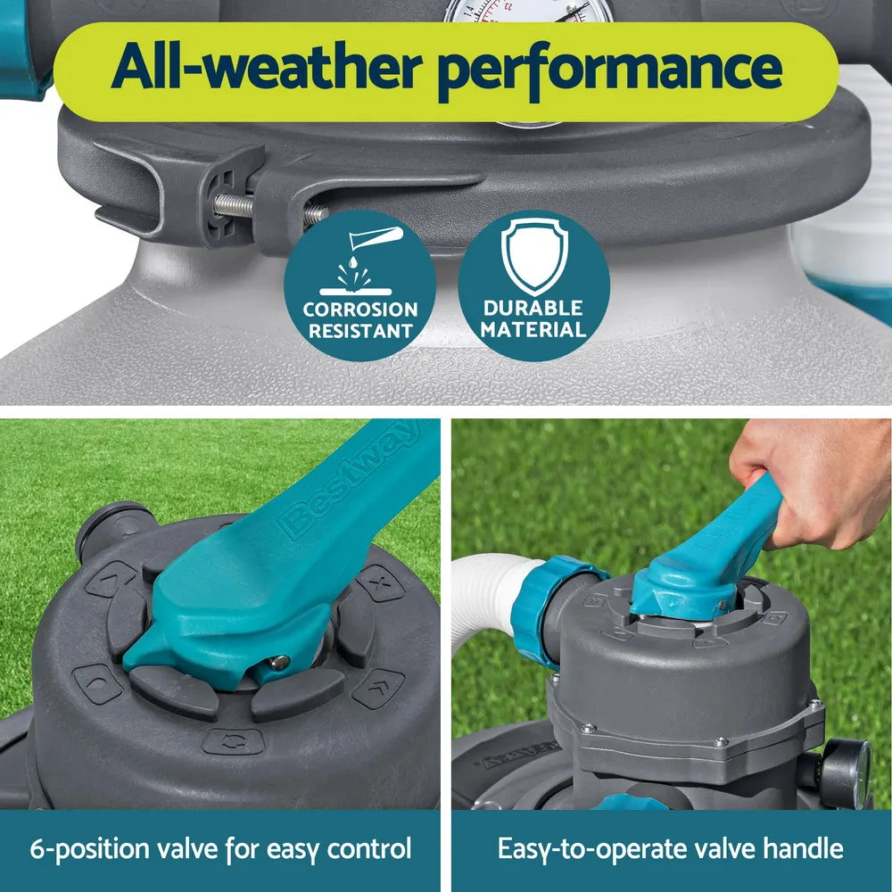 Bestway Pool Pump Sand Filter 2200GPH 8327L/H Pools Flowclear Filters - Image 8