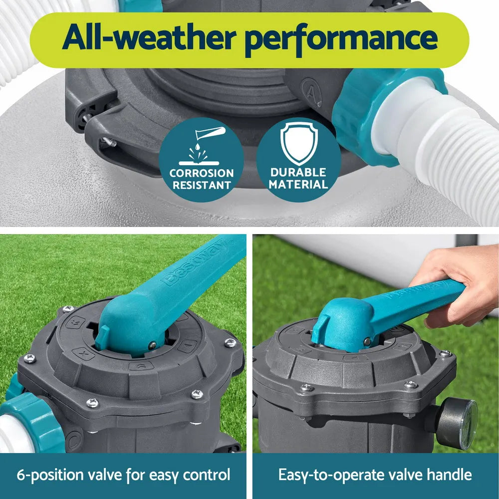 Bestway Pool Pump Sand Filter 3000GPH 11355L/H Pools Flowclear™ Filters - Image 8