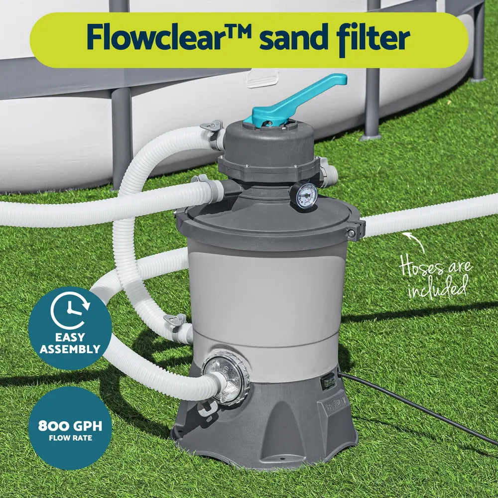 Bestway Pool Pump Sand Filter 800GPH 3028L/H Pools Flowclear Filters - Image 5