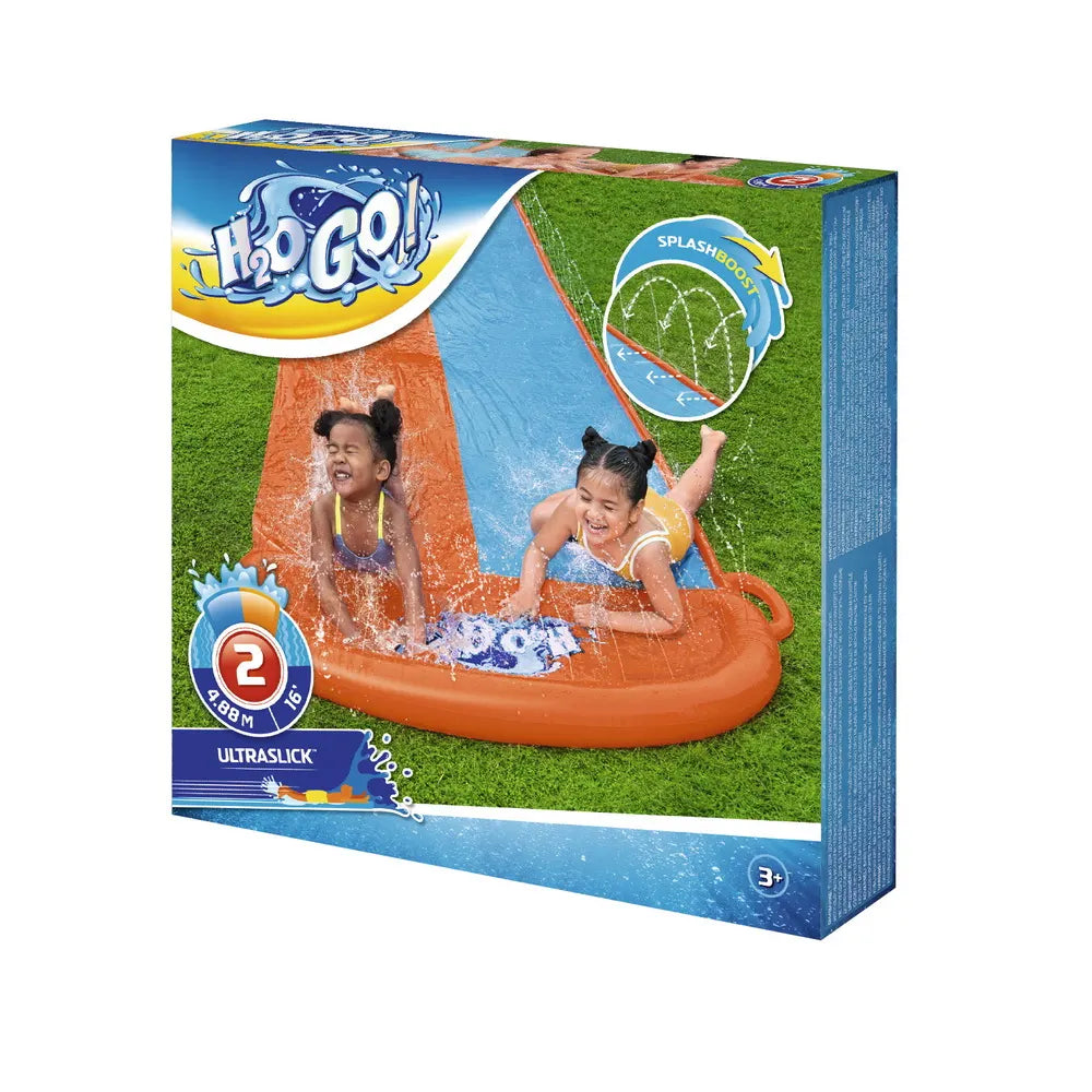 Bestway Water Slide Kids Slip 488cm Dual Slides Inflatable Splash Pad - Image 3