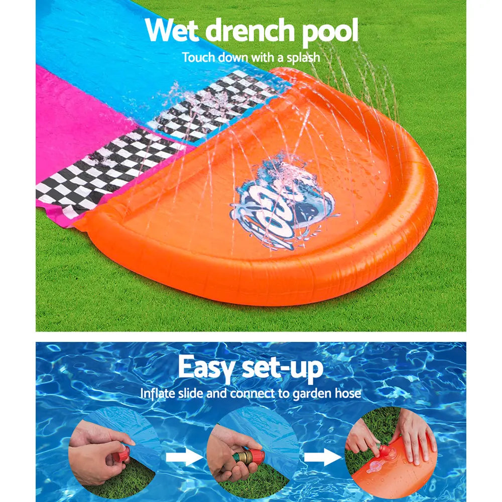 Bestway Water Slide Slip Kids 488cm Dual Slides Splash Pad - Image 6