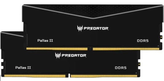 PREDATOR PALLASII DDR5 64GB Black 32GBx2 6000Mhz 1R8 CL30 Supports Intel XMP 3.0 and AMD EXPO CL3...