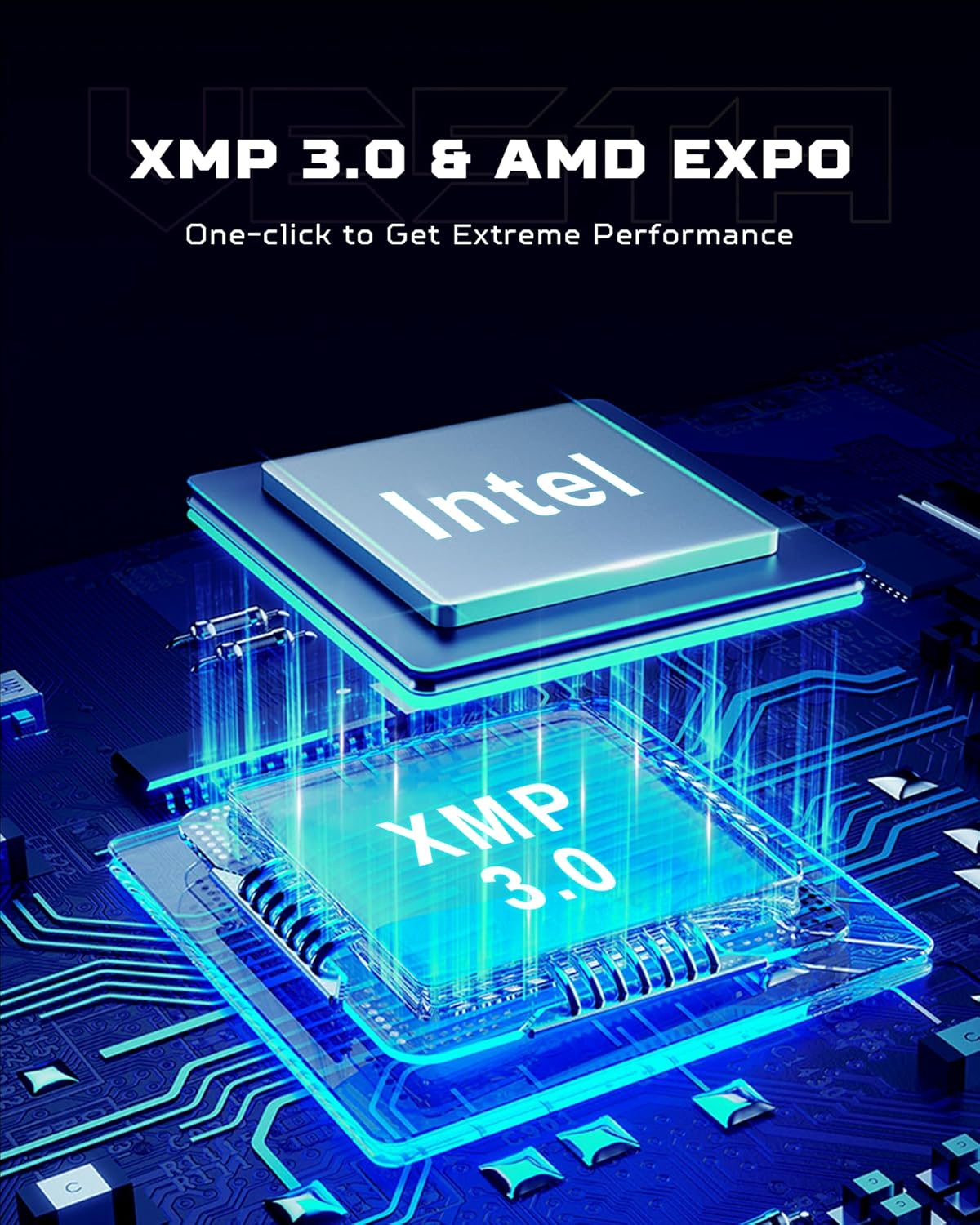 PREDATOR VESTAII 32GB 16GBx2 Silver RGB DDR5 Memory 6800Mhz1R*8 CL32 - Image 3