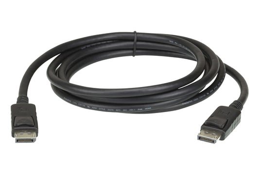 Aten 2m DisplayPort Cable, supports up to 3840 x 2160 @ 60Hz, 28 AWG copper wire construction for...