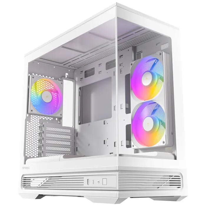 Antec C2M ARGB - White, Micro-ATX/ITX, steel/glass, 5 slots, 415mm GPU, 165mm CPU, 240mm ARGB fan...