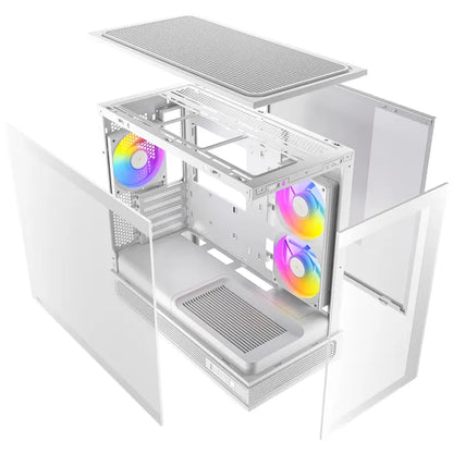 Antec C2M ARGB - White, Micro-ATX/ITX, steel/glass, 5 slots, 415mm GPU, 165mm CPU, 240mm ARGB fan... - Image 4