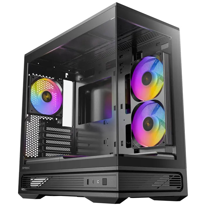 Antec C2M ARGB - Black, Micro-ATX/ITX, steel/glass, 5 slots, 415mm GPU, 165mm CPU, 240mm ARGB fan...