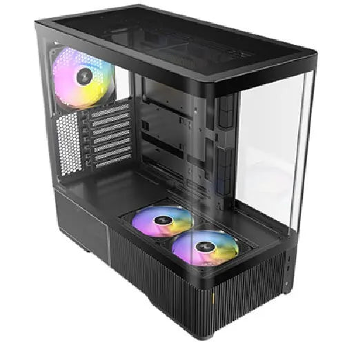 Antec C6 Curve ARGB, Mid Tower ATX case, tempered glass, 3 ARGB PWM fans, USB-C 10Gbps, GPU ≤450m...