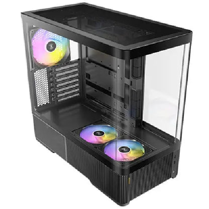 Antec C6 Curve ARGB, Mid Tower ATX case, tempered glass, 3 ARGB PWM fans, USB-C 10Gbps, GPU ≤450m...