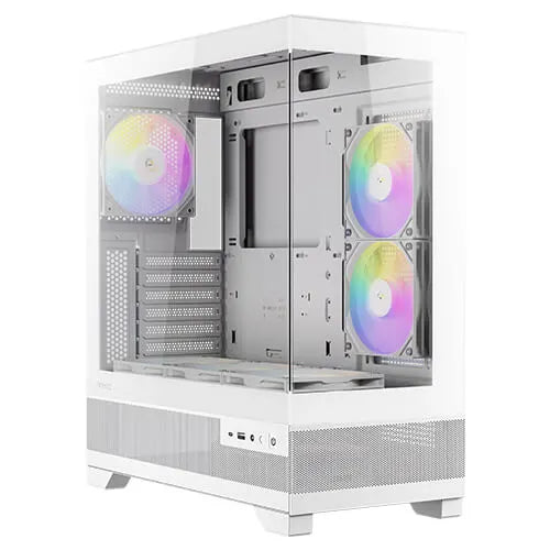 Antec CX700 ARGB - White, Mid Tower, ATX/Micro-ATX/ITX, 270° Tempered Glass, USB-C, 3× ARGB PWM F...
