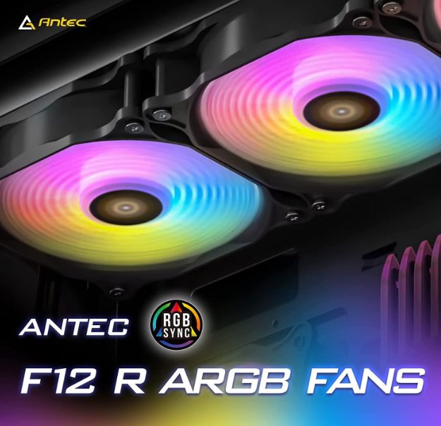 Antec F12 Racing ARGB 3 Pack w/ ARGB and PWM Controller. Full Spectrum ARGB lighting and efficien... - Image 2