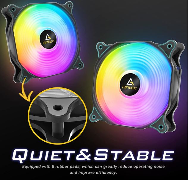 Antec F12 Racing ARGB 3 Pack w/ ARGB and PWM Controller. Full Spectrum ARGB lighting and efficien... - Image 4