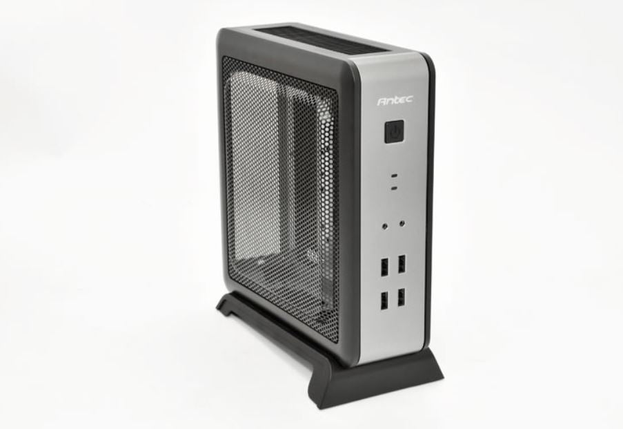 (LS)Antec ISK110-VESA ITX MB, Slim Form Factor case with External 90w PSU. 2 x USB 3.0 and 2 x US...