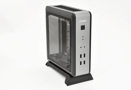 (LS)Antec ISK110-VESA ITX MB, Slim Form Factor case with External 90w PSU. 2 x USB 3.0 and 2 x US...