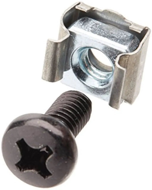 Astrotek M6 Cage Nuts  Screws (Pack of 10) Silver Color Oxide Finish Phillips Drive Length Fully...