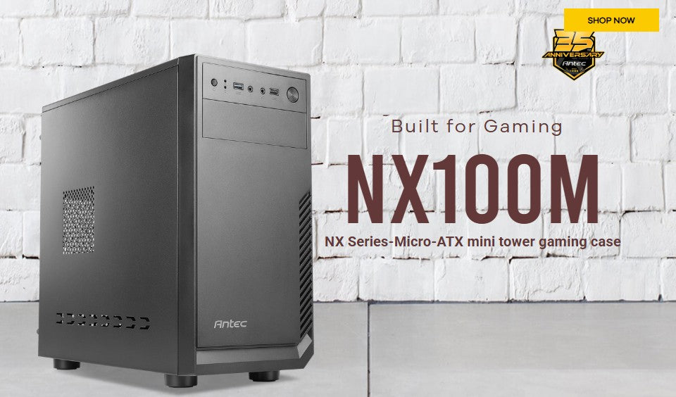 Antec NX100M mATX Business Office Case +  True 450w Continuos PSU. 1x 5.25' ODD, USB3.0 x 1,USB2....