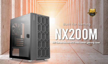 Antec NX200M m-ATX, ITX Case, Large Mesh Front for excellent cooling, Side Window, 1x 12CM Fan In...