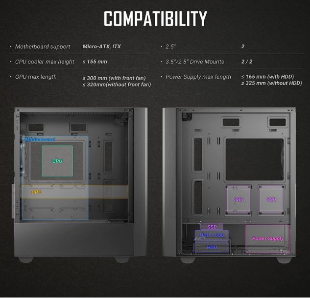 Antec NX500M ARGB  mATX, Mesh, USB-C, 3x ARGB 120mm, USB 3.0, HD Audio, 360mm Radiator Front  240... - Image 4