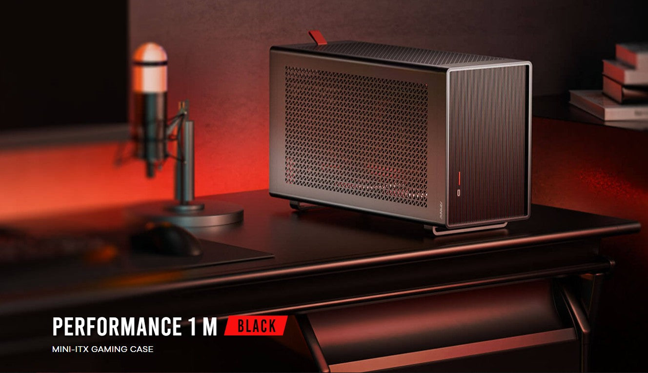 Antec Performance 1 M Black Mini-ITX Refined Aluminum Finish,  USB 3.1 Type-C, PCI-E Riser Cable...