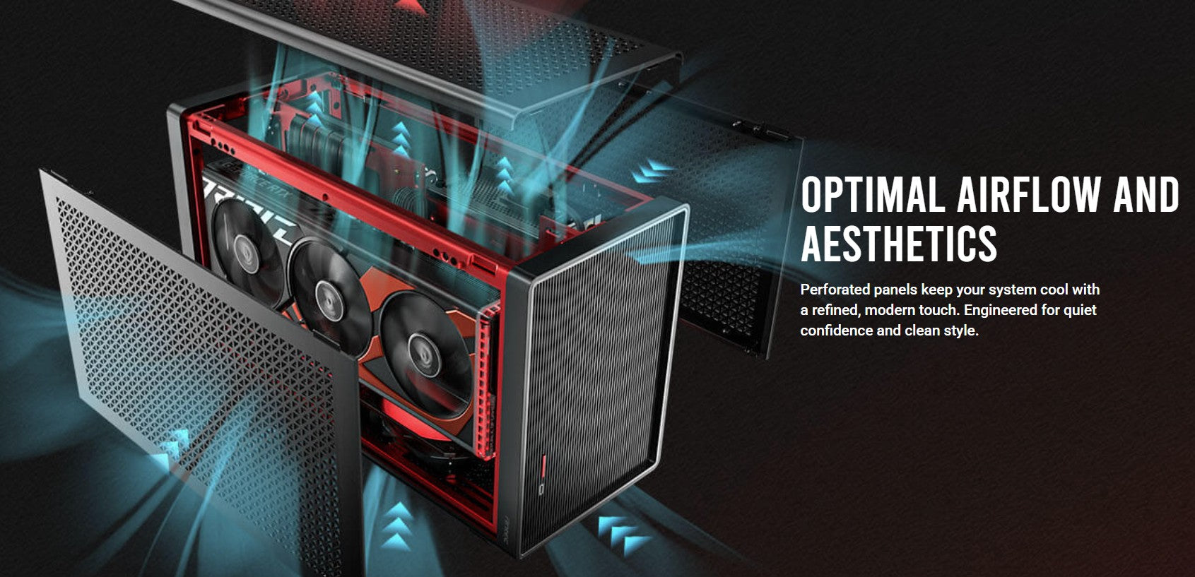 Antec Performance 1 M Black Mini-ITX Refined Aluminum Finish,  USB 3.1 Type-C, PCI-E Riser Cable... - Image 2