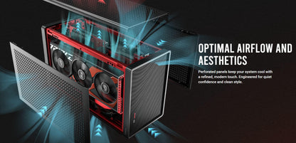 Antec Performance 1 M Black Mini-ITX Refined Aluminum Finish,  USB 3.1 Type-C, PCI-E Riser Cable... - Image 2