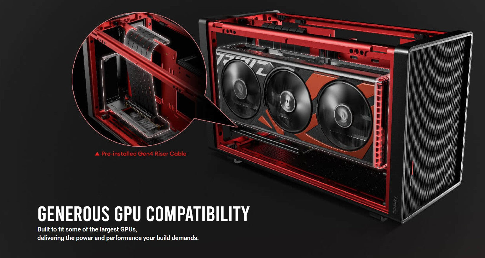 Antec Performance 1 M Black Mini-ITX Refined Aluminum Finish,  USB 3.1 Type-C, PCI-E Riser Cable... - Image 3