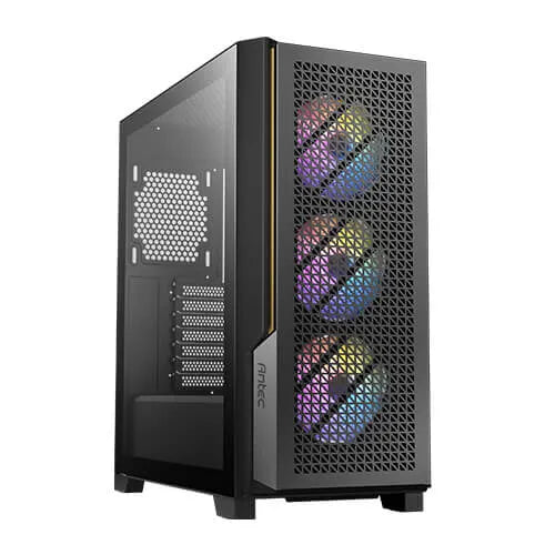 Antec P20C ARGB - Black, Mid Tower, E-ATX/ATX/Micro-ATX/ITX, Tempered Glass, USB-C, 3× ARGB Fans,...