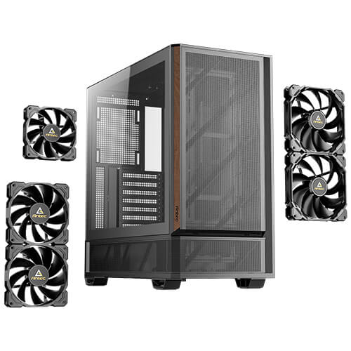 Antec P30 Air 478×222×465 mm, Steel+Plastic+Wood, ATX/mATX/ITX, 4mm TG, 2xUSB3.0, Type-C, 7 slots... - Image 4