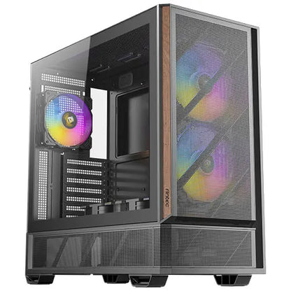 Antec P30 ARGB Mid Tower, 478×222×465 mm, Steel+Plastic+Wood, ATX/mATX/ITX, 4mm TG, 2xUSB3.0, Typ...