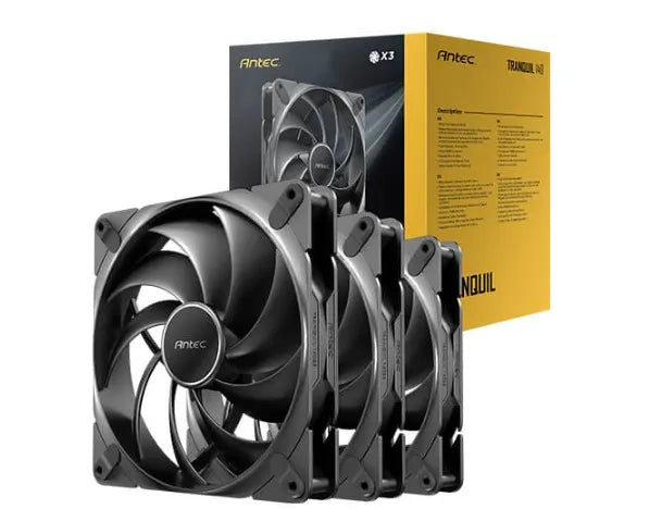 Antec Tranquil140, PWM, 2000RPM, 59.23CFM, 2.46mmH₂O, 4 Pin PWM Connector, 140mm x 25mm Performan...