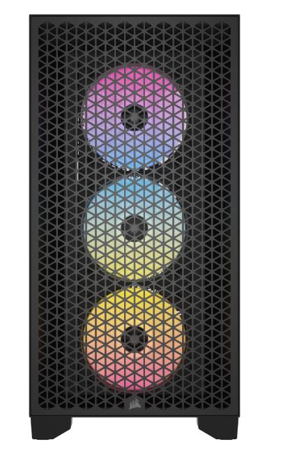 Corsair 3000D RGB AIRFLOW Mid-Tower PC Case - Black, ATX, 360 GPU, 170 CPU cooler, 220 PSU, 3x AR... - Image 2