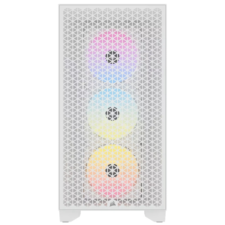 Corsair 3000D RGB AIRFLOW Mid-Tower PC Case - White, ATX, 360 GPU, 170 CPU cooler, 220 PSU, 3x AR... - Image 2