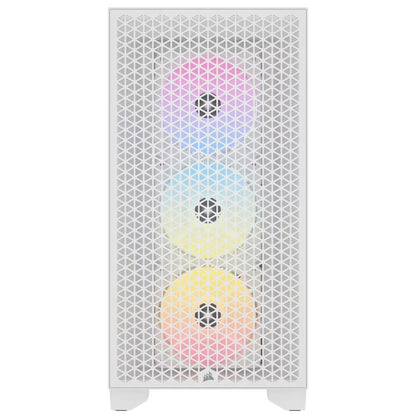 Corsair 3000D RGB AIRFLOW Mid-Tower PC Case - White, ATX, 360 GPU, 170 CPU cooler, 220 PSU, 3x AR... - Image 2