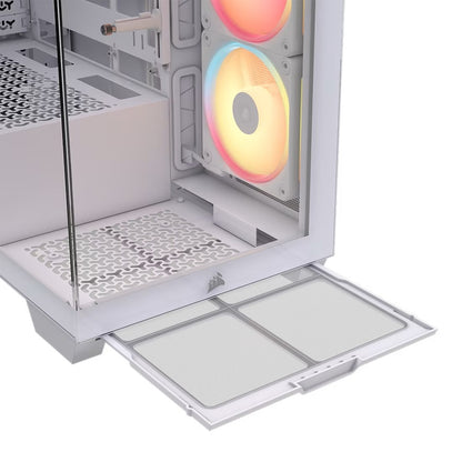 Corsair 3500X LX-R RGB iCUE LINK Mid-Tower PC Case - White, E-ATX, Side 360mm Rad, Glass Panels,... - Image 2